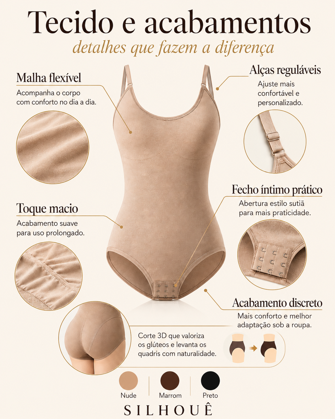 Body Modelador Élance — Silhouê