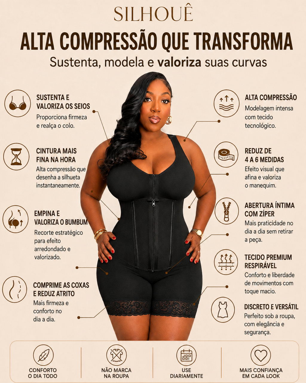 Body Modelador Intense — Silhouê