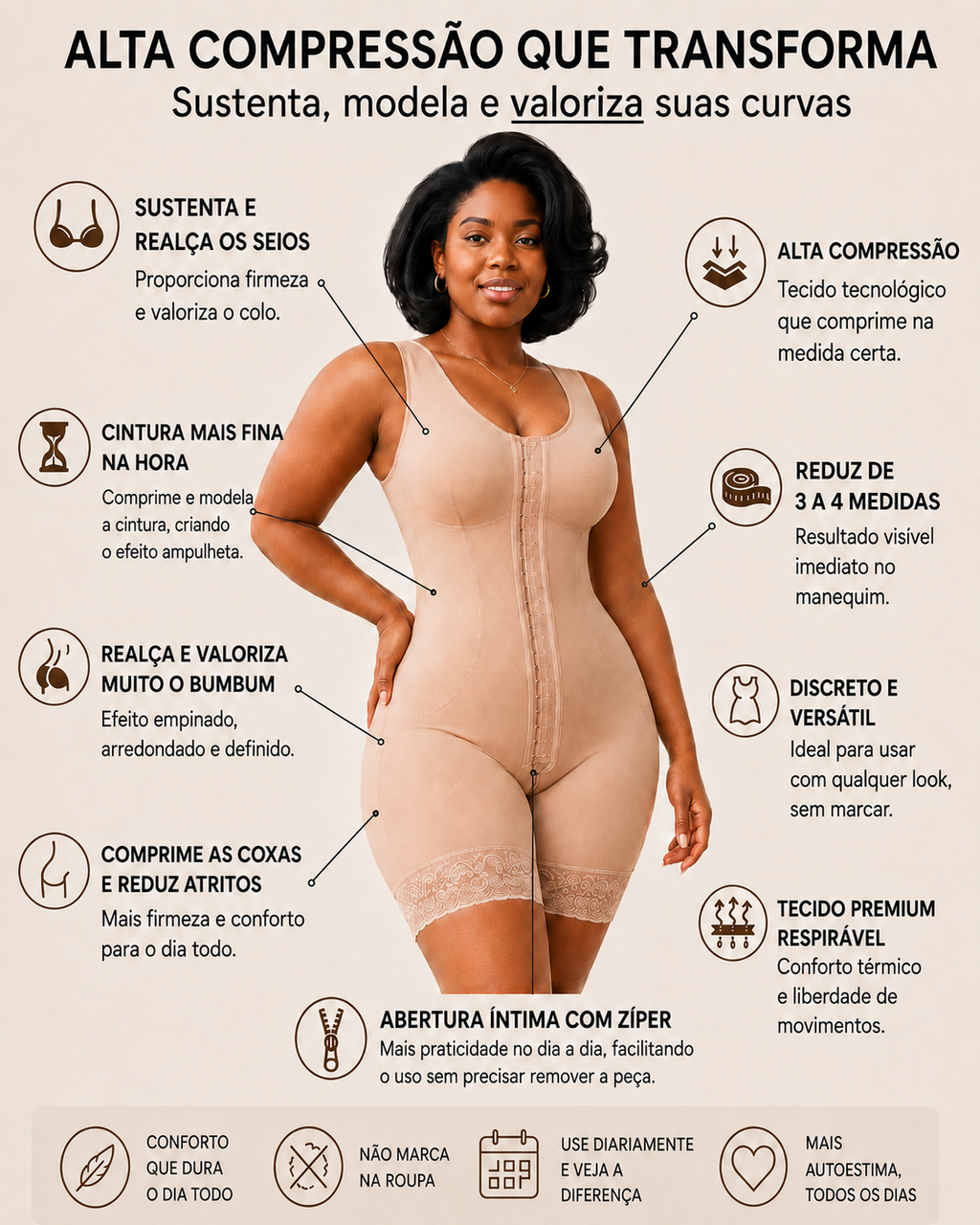 Body Modelador Contour — Silhouê