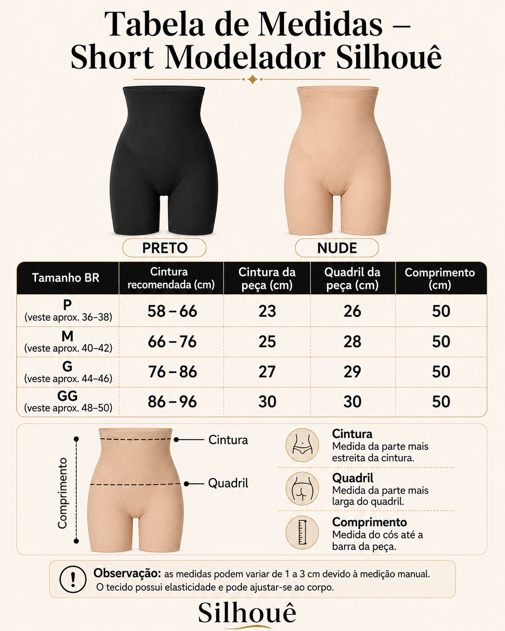 Short Modelador Signature — Silhouê